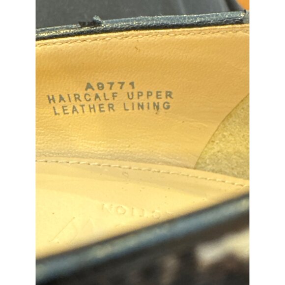 J.Crew Dulci Calf Hair Kitten Heels 7 Made in Italy Black White Pointed Toe - Picture 12 of 12